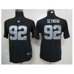 Youth Nike Youth Oakland Raiders #92 Seymour Black jerseys