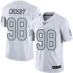 Youth Raiders 98 Maxx Crosby White Stitched Football Limited Rush Jersey