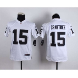 nike youth nfl jerseys oakland raiders 15 crabtree white[nike][crabtree]