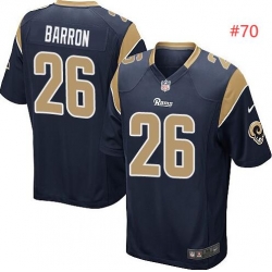 Men Nike Los Angeles Rams Alex Barron Dark Blue Vapor Untouchable Limited Jersey