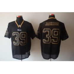 Nike St. Louis Rams 39 Steven Jackson Black Elite Lights Out NFL Jersey