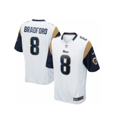 Nike St. Louis Rams 8 Sam Bradford Game White NFL Jersey