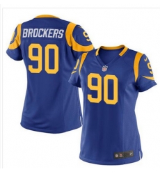 Nike Rams #90 Michael Brockers Royal Blue Alternate Womens Stitched NFL Elite Jersey