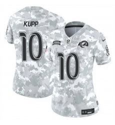 Women Los Angeles Rams 10 Cooper Kupp 2024 F U S E Arctic Camo Salute To Service Limited Stitched Football Jersey