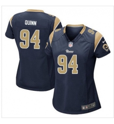 Women NEW Rams #94 Robert Quinn Navy Blue Team Color Stitched NFL Elite Jersey