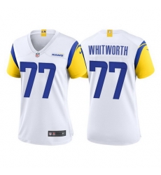 Women Nike Los Angeles Rams 77 Andrew Whitworth White Vapor Untouchable Limited Jersey