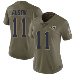 Womens Nike Rams #11 Tavon Austin Olive  Stitched NFL Limited 2017 Salute to Service Jersey