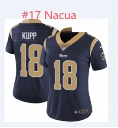 women Los Angeles Rams Puka Nacua #17 Women Blue Jersey