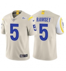 Youth Los Angeles Rams #5 Jalen Ramsey Bone Stitched Football Limited Jersey