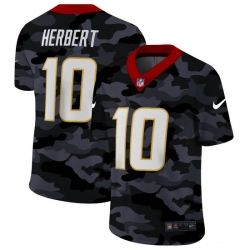 Los Angeles Chargers 10 Justin Herbert Men Nike 2020 Black CAMO Vapor Untouchable Limited Stitched NFL Jersey