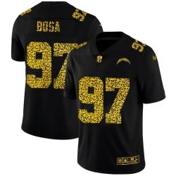 Los Angeles Chargers 97 Joey Bosa Men Nike Leopard Print Fashion Vapor Limited NFL Jersey Black