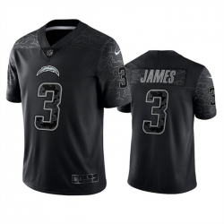 Men Los Angeles Chargers 3 Derwin James Black Reflective Limited Stitched Football Jersey