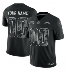 Men Los Angeles Chargers Active Player Custom Black F U S E 2026 Salute to Service Limited Stitched Football Jersey Men Los Angeles Chargers Active Player Custom Black F U S E 2026 Salute to Service Limited Stitched Football Jersey