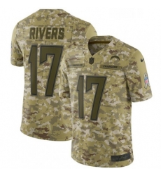 Men Nike Los Angeles Chargers 17 Philip Rivers Limited Camo 2018 Salute to Service NFL Jersey