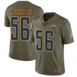 Nike Chargers 56 Kenneth Murray Jr Olive Men Stitched NFL Limited 2017 Salute To Service Jersey