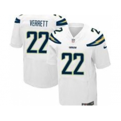 Nike San Diego Chargers 22 Jason Verrett white Elite NFL Jersey