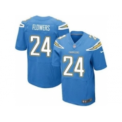 Nike San Diego Chargers 24 Brandon Flowers Light Blue Elite NFL Jersey