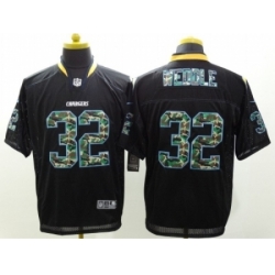 Nike San Diego Chargers 32 Eric Weddle Black Elite Camo Fashion NFL Jersey