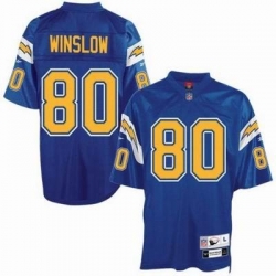 San diego chargers 80 kellen winslow light blue throwback jerseys