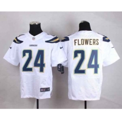 nike nfl jerseys san diego chargers 24 flowers white[Elite][flowers]