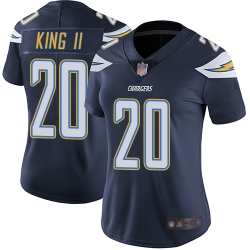 Women Chargers 20 Desmond King II Navy Blue Team Color Stitched Football Vapor Untouchable Limited Jersey