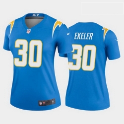 Women Nike Los Angels Chargers 30 Austin Ekeler powder blue Vapor Limited Jersey