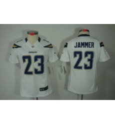 Women Nike San Diego Chargers #23 Quentin Jamme White Color[NIKE LIMITED Jersey]