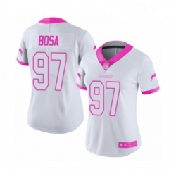 Womens Los Angeles Chargers 97 Joey Bosa Limited W Pink Rush Fashion Football Jersey