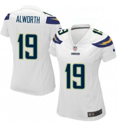 Womens Nike Los Angeles Chargers 19 Lance Alworth Game White NFL Jersey