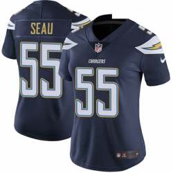 Womens Nike Los Angeles Chargers 55 Junior Seau Elite Navy Blue Team Color NFL Jersey