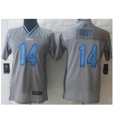 Youth Nike San Diego Chargers 14 Dan Fouts Grey Vapor Elite Jerseys