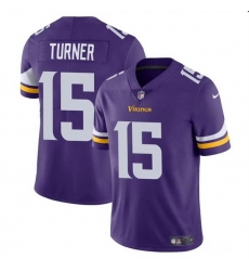 Men Minnesota Vikings 15 Dallas Turner Purple 2024 Draft Vapor Untouchable Limited Stitched Jersey