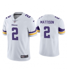 Men Minnesota Vikings 2 Alexander Mattison White Vapor Untouchable Limited Stitched Jersey