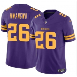 Men Minnesota Vikings 26 Kene Nwangwu Purple 2023 F U S E  Color Rush Untouchable Limited Stitched Jersey