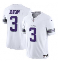 Men Minnesota Vikings 3 Jordan Addison White F U S E  Winter Warrior Limited Stitched Jersey