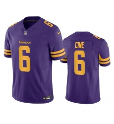 Men Minnesota Vikings 6 Lewis Cine Purple 2023 F U S E  Color Rush Stitched Jersey