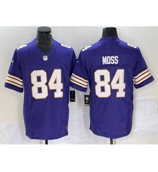 Men Minnesota Vikings 84 Randy Moss Purple 2023 F U S E  Vapor Untouchable Limited Stitched Jersey