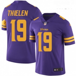 Mens Nike Minnesota Vikings 19 Adam Thielen Limited Purple Rush Vapor Untouchable NFL Jersey