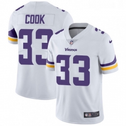 Mens Nike Minnesota Vikings 33 Dalvin Cook White Vapor Untouchable Limited Player NFL Jersey