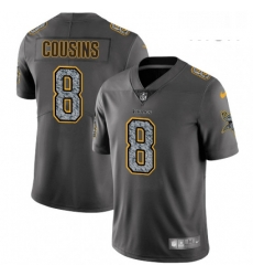 Mens Nike Minnesota Vikings 8 Kirk Cousins Gray Static Vapor Untouchable Limited NFL Jersey