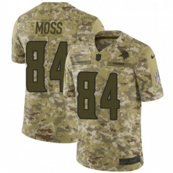 Mens Nike Minnesota Vikings 84 Randy Moss Limited Camo 2018 Salute to Service NFL Jersey