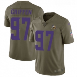 Mens Nike Minnesota Vikings 97 Everson Griffen Limited Olive 2017 Salute to Service NFL Jersey