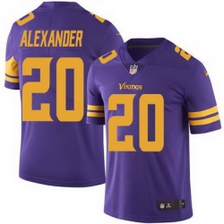 Nike Vikings #20 Mackensie Alexander Purple Mens Stitched NFL Limited Rush Jersey