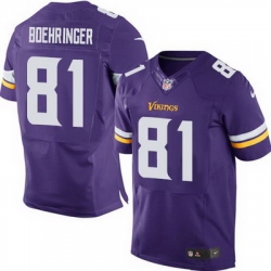 Nike Vikings #81 Moritz Boehringer Purple Team Color Mens Stitched NFL Elite Jersey