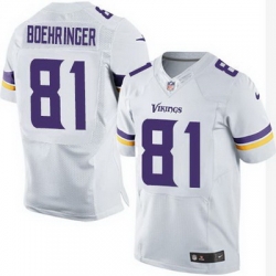 Nike Vikings #81 Moritz Boehringer White Mens Stitched NFL Elite Jersey