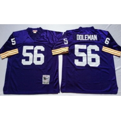 Vikings 56 Chris Doleman Purple Throwback Jersey