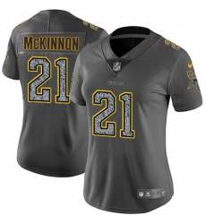 Nike Vikings #21 Jerick McKinnon Gray Static Womens NFL Vapor Untouchable Game Jersey