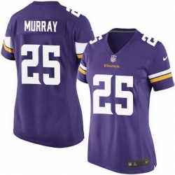 Nike Vikings #25 Latavius Murray Purple Team Color Womens Stitched NFL Elite Jersey