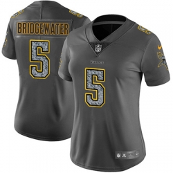 Nike Vikings #5 Teddy Bridgewater Gray Static Womens NFL Vapor Untouchable Game Jersey