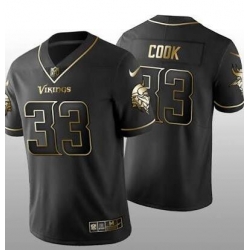 Women Vikings 33 Black Gold Jersery